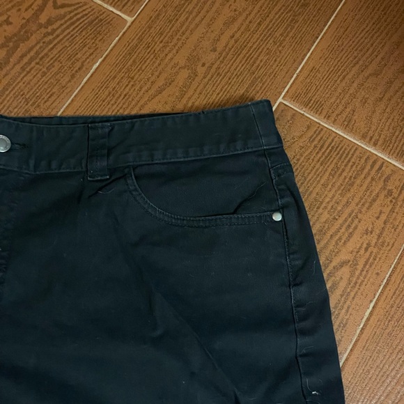 Rafaella Sports Classic black shorts size 12 cotton spandex stretch four pocket - Picture 6 of 14